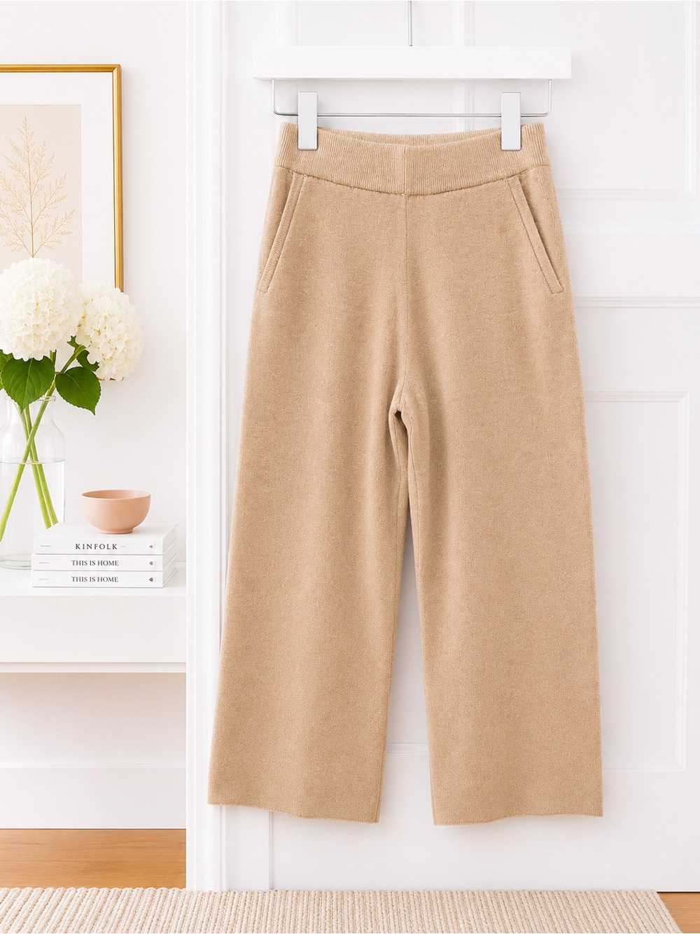 Zara Kids Camel Cozy Wide-Leg Pants